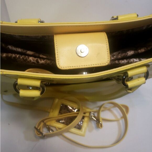 Wilson’s Yellow Genuine Leather Tote Bag Size Large - Picture 9 of 11